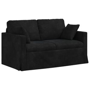 vidaXL Sof&aacute; Preto 138 x 78 x 80 cm Veludo