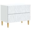 vidaXL Mesa-de-cabeceira Branco 62 x 34,5 x 48 cm Derivados de Madeira