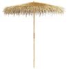 vidaXL Guarda-sol de bambu com cobertura em folhas de bananeira 210 cm