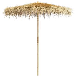 vidaXL Guarda-sol de bambu com cobertura em folhas de bananeira 210 cm