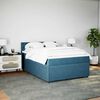 vidaXL Cama boxspring com colchão 140x190 cm veludo azul