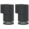vidaXL Candeeiros de parede para exterior 2 pcs alum&iacute;nio fundido preto