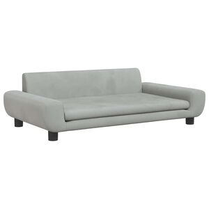 vidaXL Cama para c&atilde;es 100x54x33 cm veludo cinzento-claro