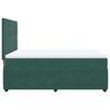 vidaXL Cama com molas/colch&atilde;o 140x190 cm veludo verde-escuro