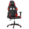 vidaXL Cadeira de gaming couro artificial preto e vermelho