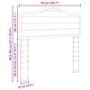 vidaXL Cabeceira Branco Brilhante 75 cm Madeira processada