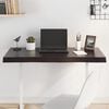 vidaXL Tampo de mesa com bordas vivas maci&ccedil;o tratado castanho-escuro