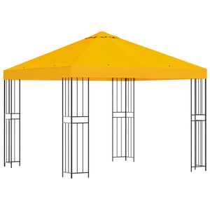 vidaXL Gazebo 3 x 3 m Amarelo Poli&eacute;ster e A&ccedil;o 190 gsm