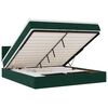 vidaXL Estrutura de cama otomana com colch&atilde;o 160x200 cm verde escuro