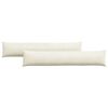 vidaXL Travesseiros de Sofá 2 pcs Creme 200 x 40 cm