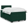 vidaXL Cama boxspring com colch&atilde;o 120x200 cm veludo verde-escuro