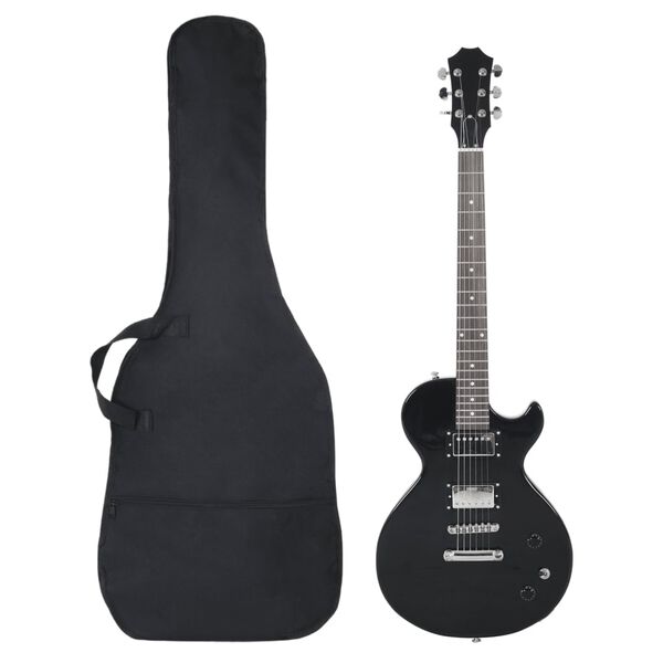 vidaXL Guitarra el&eacute;trica para iniciantes com saco 4/4 39" preto