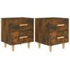 vidaXL Mesas de cabeceira 2 pcs 40x35x47,5 cm cor carvalho fumado