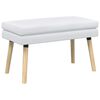 vidaXL Banco de Camadas Duplas Branco 80 x 40 x 47 cm Tecido
