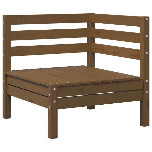 vidaXL 3 pcs conjunto lounge de jardim pinho maci&ccedil;o castanho mel