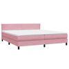 vidaXL Cama com molas colch&atilde;o 200x210 cm veludo rosa