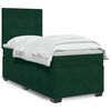 vidaXL Cama com molas/colch&atilde;o 90x200 cm veludo verde-escuro