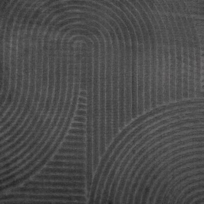 vidaXL Tapete de pelo curto IZA visual escandinavo Ø 100 cm antracite