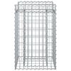 vidaXL Cama elevada de gabi&atilde;o Prateado 50 x 50 x 80 cm A&ccedil;o Galvanizado