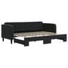 vidaXL Sof&aacute;-cama com gavet&atilde;o 80x200 cm veludo preto