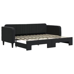 vidaXL Sof&aacute;-cama com gavet&atilde;o 80x200 cm veludo preto