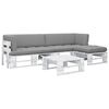 vidaXL 4 pcs conj. lounge paletes + almofad&otilde;es pinho impregnado branco