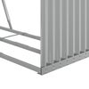 vidaXL Suporte de lenha 120x45x210 cm aço galvanizado cinza-claro