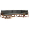 vidaXL Conjunto de Sof&aacute;s para Exterior 6 unid. Natural e Antracite