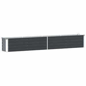 vidaXL Canteiro elevado jardim a&ccedil;o galvanizado 320x40x45 cm antracite