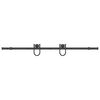 vidaXL Kit de ferragens para porta deslizante 183 cm a&ccedil;o preto
