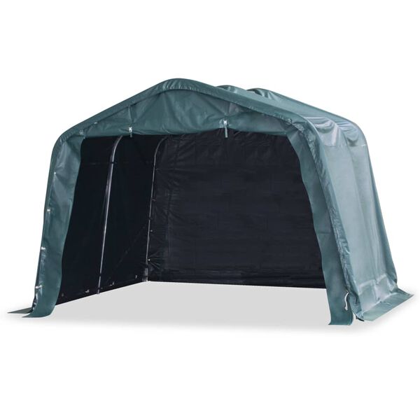 vidaXL Cobertura para tenda de gado 3,3x3,2 m PVC verde-escuro