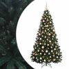 vidaXL &Aacute;rvore de Natal artificial verde-escuro com bolas 180 cm
