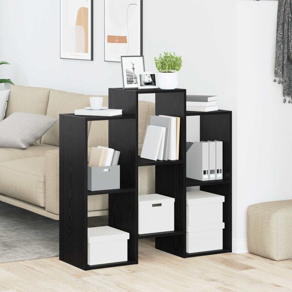 vidaXL Buffet Carvalho Preto 90 x 30 x 90 cm