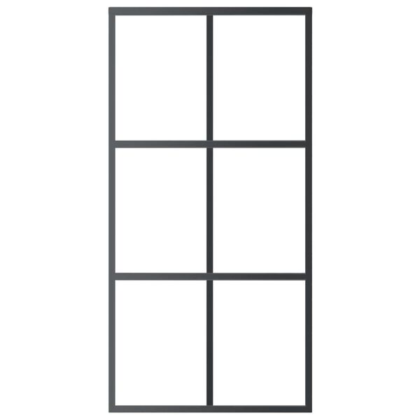 vidaXL Porta deslizante c/ conj ferragens 102x205cm vidro ESG/alumínio