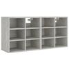 vidaXL Sapateira 2 pcs 52,5x30x50 cm Concreto Cinza
