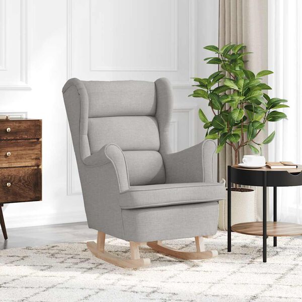 vidaXL Cadeira de baloi&ccedil;o 74x90x102 cm tecido cinzento-nublado