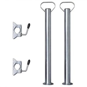2 tubos de suporte com 2 grampos de separa&ccedil;&atilde;o p/ 48 mm roda j&oacute;quei
