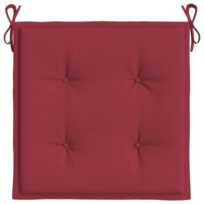 vidaXL Almofadões p/ cadeiras jardim 4pcs tecido oxford vermelho tinto