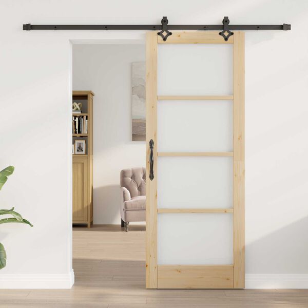 vidaXL Porta Deslizante Natural 78 x 202 cm