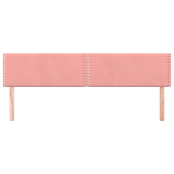 vidaXL Cabeceiras rosa 180x5x78/88 cm veludo