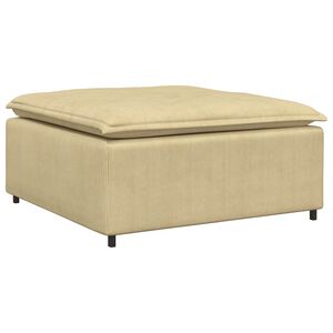 vidaXL M&oacute;dulo de sof&aacute; modular com apoio para os p&eacute;s, cinza e verde, 100x100x48 cm