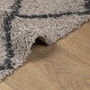 vidaXL Tapete shaggy de pelo alto PAMPLONA 100x200 cm bege e antracite