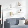 vidaXL Prateleiras de parede suspensas 4 pcs 50x23x3,8cm MDF branco