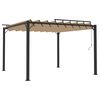 vidaXL Gazebo c/ telhado persiana 3x3 m tecido cinza-acast. e alum&iacute;nio