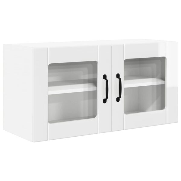 vidaXL Arm&aacute;rio de Cozinha com porta Branco Brilhante 80 x 31 x 40 cm