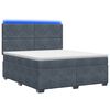 vidaXL Cama box spring com colch&atilde;o Cinzento-Escuro 140 x 200 cm Veludo