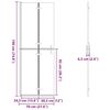vidaXL Parede de Chuveiro Walk-in Dourado e transparente 70 x 190 cm