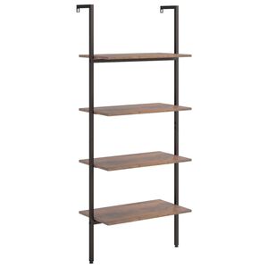 vidaXL Unidade 4 prateleiras 64x35x152,5 cm castanho-escuro e preto
