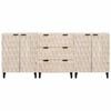vidaXL Buffet 3 pcs Acabamento em Wash Branco 180 x 33 x 75 cm