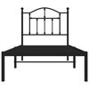 vidaXL Estrutura de cama com cabeceira 80x200 cm metal preto
